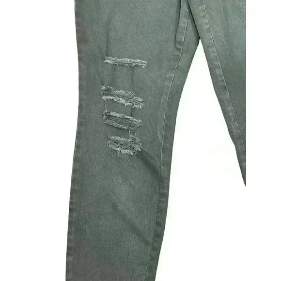 a.n.a. Women's Olive Green Distressed Jeggings Size-10 - Picture 7 of 8